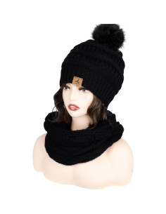 Conjunto de Invierno LOROME: Gorro, Bufanda y Guantes Táctiles 2