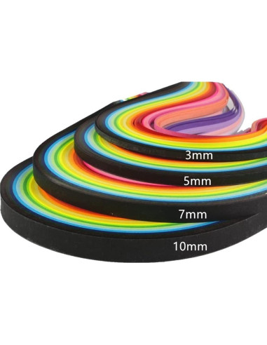 Tiras de Papel Quilling ODETOJOY 7mm 260pcs 26 Colores