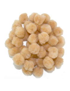 Pom Poms Beige de Manualidades Art Cove 1.27 cm 100 Piezas
