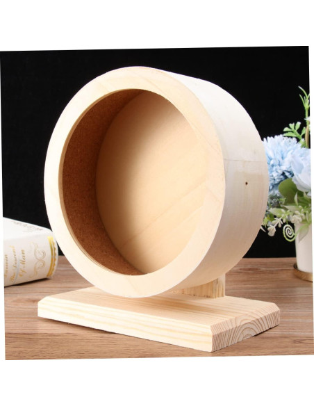 Rueda de Ejercicio de Madera FONDOTIN para Hámsters y Mascotas Pequeñas