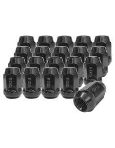Tuercas de Rueda NPAUTO Negras M12x1.5 Acorn 20 Piezas