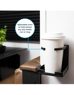 Soporte para Bebidas Ajustable Camco 44044 - Negro - Para RV y Autos 2