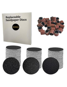 54 Discos de Lija 4.3 cm y 30 Anillos 1.3 cm SENROU