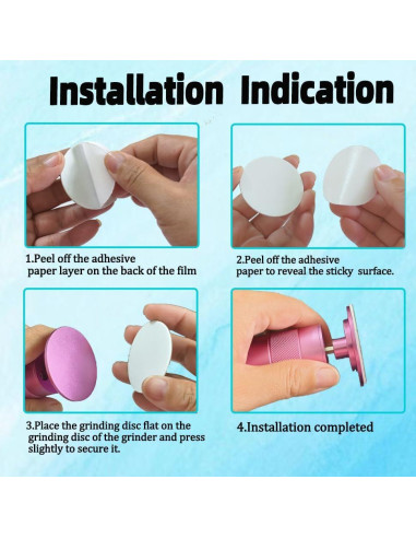 54 Discos de Lija 4.3 cm y 30 Anillos 1.3 cm SENROU