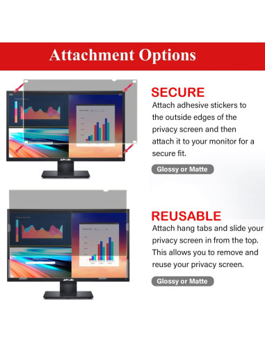 Filtro de Pantalla Privada APeiSi 18.5" Antirreflejo y Luz Azul