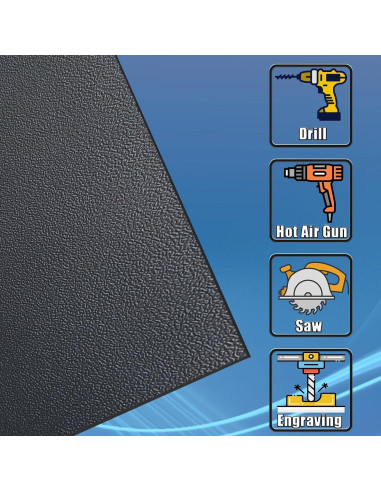 Hoja de Plástico ABS 0.16 cm 8" x 12" - Paquete de 4