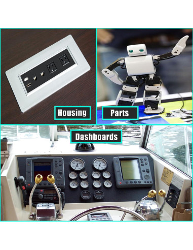 Hoja de Plástico ABS 0.16 cm 8" x 12" - Paquete de 4