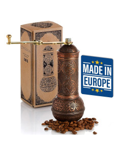 Molino de Café Manual Crystalia Cobre Antiguo Ajustable