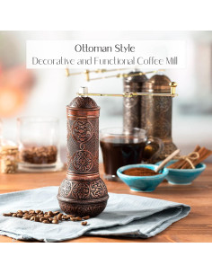 Molino de Café Manual Crystalia Cobre Antiguo Ajustable 2