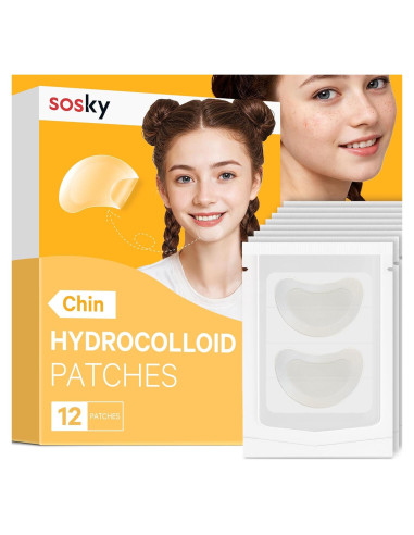 Parche para Granos en la Barbilla Sosky - Hidrocoloides 12 Unidades