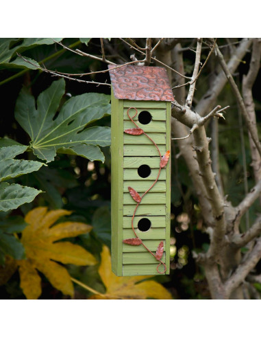 Casa de Aves Colgante Glitzhome Verde Envejecido 45.72cm