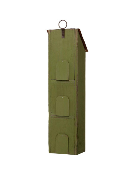 Casa de Aves Colgante Glitzhome Verde Envejecido 45.72cm