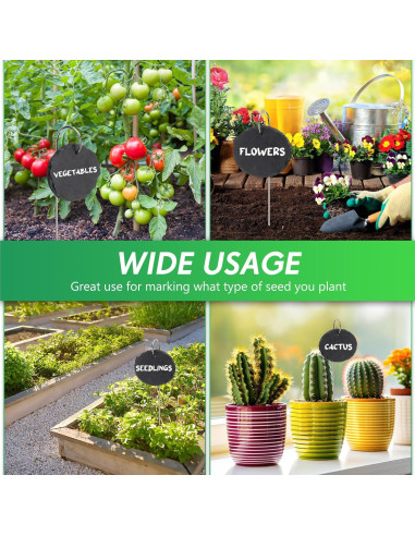 12 Etiquetas de Pizarra para Jardín Colingmill Ovaladas