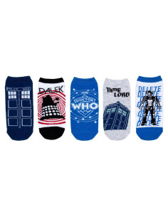 Calcetines Doctor Who Corte Bajo 5 Pares Dama Talla 34-40