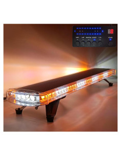 Barra de luces estroboscópicas LED VAGMI 119.4 cm ámbar y blanca