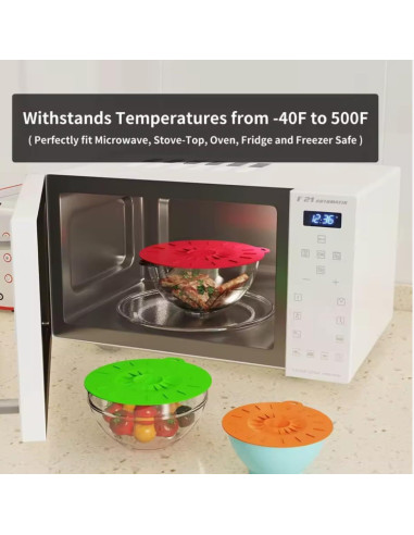 Tapas de Silicona Universales KIMCEN HOME - 5 Piezas 10-30 cm