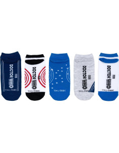 Calcetines Doctor Who Corte Bajo 5 Pares Dama Talla 34-40 2
