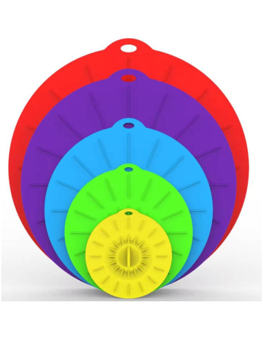 Tapas de Silicona Universales KIMCEN HOME - 5 Piezas 10-30 cm