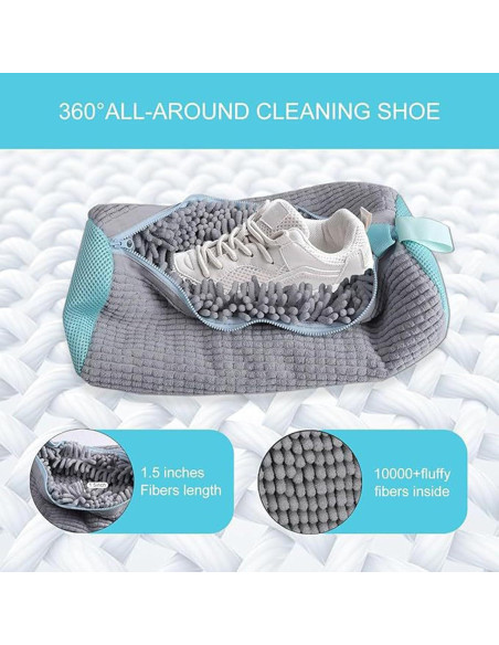 Bolsa de Lavado de Zapatos LYiFanfs Reutilizable 38x19 cm Gris Bolsa de Lavado de Zapatos LYiFanfs Reutilizable 38x19 cm Gris