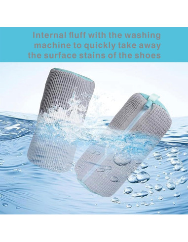 Bolsa de Lavado de Zapatos LYiFanfs Reutilizable 38x19 cm Gris