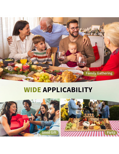 Tabla de Charcutería GLOKUUCA 3 en 1 de Bambú Extra Grande