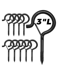 Ganchos de Techo Ansxiy 10 PCS 7.62 cm Negro Resistente