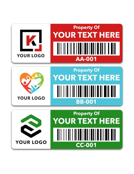 Etiquetas de Activos Personalizadas Bunny Badges 5.08x1.78cm