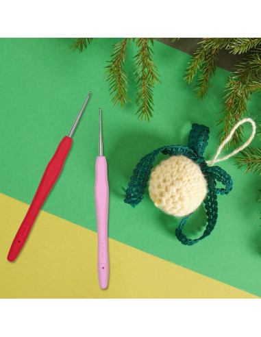 Gancho de Crochet QLRFFLJOY 0.5mm Aluminio Verde Azulado