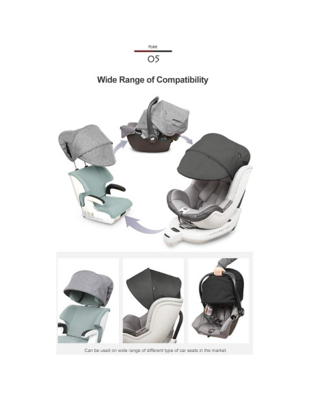 Extensor de Sombra Solar Manito Beige para Asiento de Coche