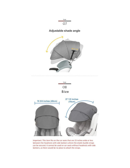 Extensor de Sombra Solar Manito Beige para Asiento de Coche