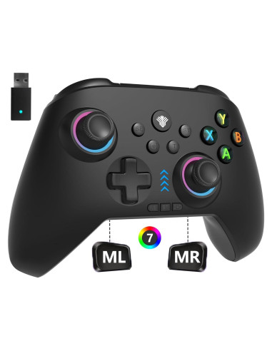 Controlador Inalámbrico 2.4G YUYIU para PC y Switch RGB