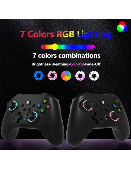Controlador Inalámbrico 2.4G YUYIU para PC y Switch RGB Controlador Inalámbrico 2.4G YUYIU para PC y Switch RGB