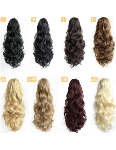 Extensión de Cola de Caballo Rizada Sintética StrRid 40.64 cm Negra