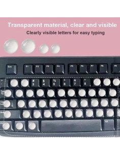 Pegatinas Transparentes para Teclado DIFENLEAF - Protección Uñas 2