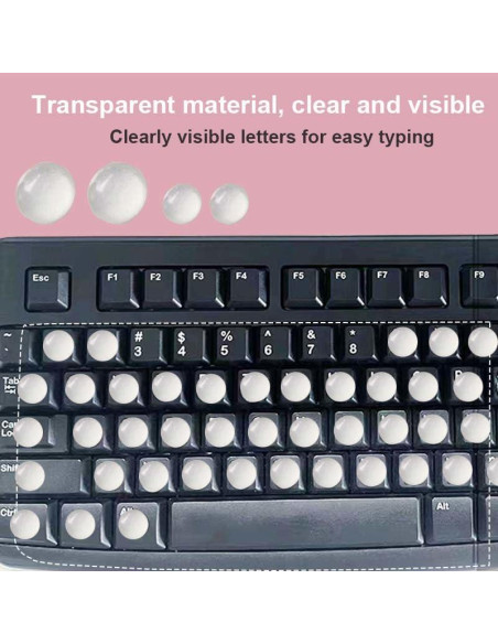 Pegatinas Transparentes para Teclado DIFENLEAF - Protección Uñas