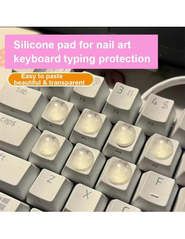 Pegatinas Transparentes para Teclado DIFENLEAF - Protección Uñas