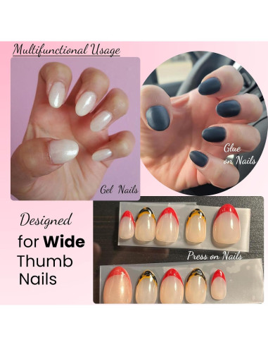 Consejos de Uñas de Gel Almendra Anchas SINOKAME XS 300 Piezas