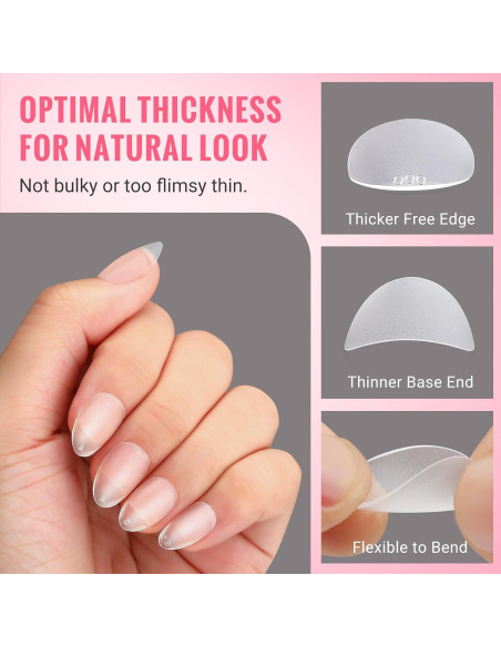 Consejos de Uñas de Gel Almendra Anchas SINOKAME XS 300 Piezas