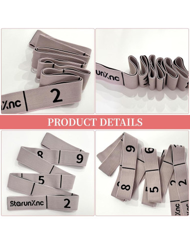 Correa de Estiramiento de Yoga StarunXnc 120cm Rosa Verde