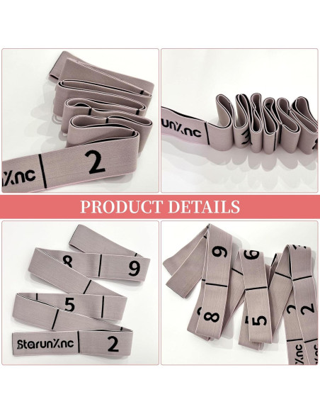 Correa de Estiramiento de Yoga StarunXnc 120cm Rosa Verde