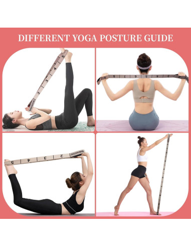 Correa de Estiramiento de Yoga StarunXnc 120cm Rosa Verde