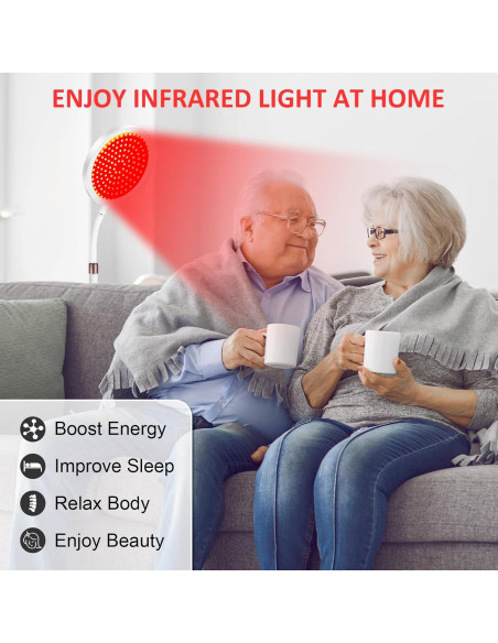 Lámpara de Terapia de Luz Roja 940nm 100 LEDs con Temporizador