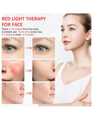 Lámpara de Terapia de Luz Roja 940nm 100 LEDs con Temporizador