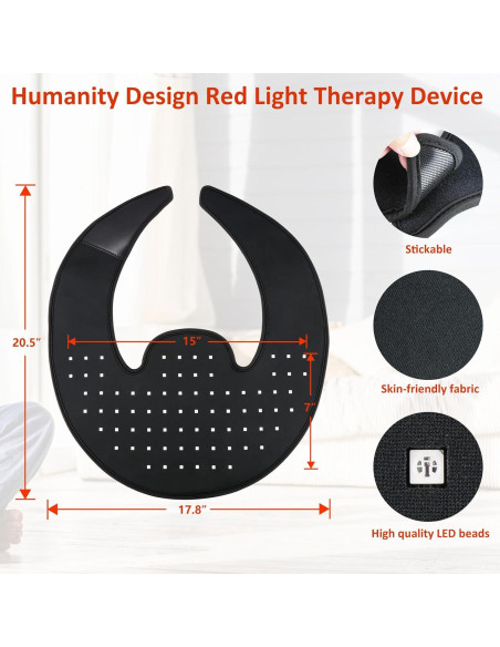 Terapia de Luz Roja Inalámbrica YUQBLITTY 660nm 850nm 5 Modos