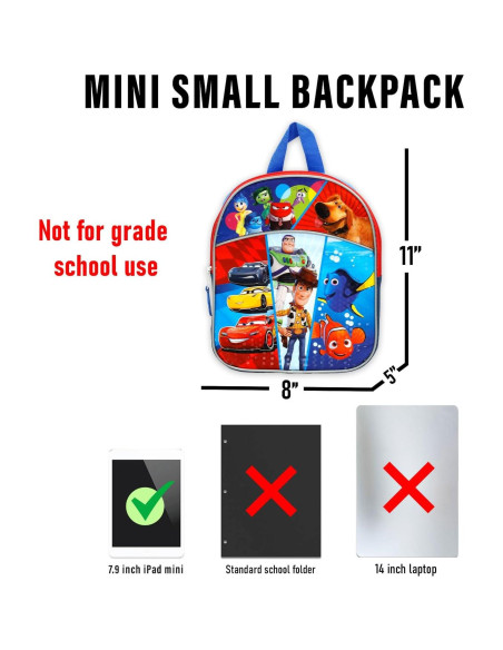 Mochila Mini Toy Story Disney para Niños 27.94x20.32 cm con Stickers
