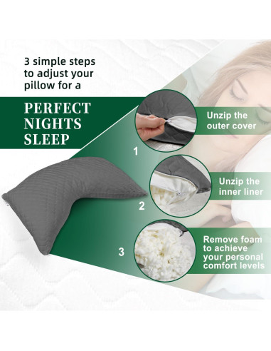 Almohada Ergonómica CHxxy Queen Espuma de Memoria Ajustable