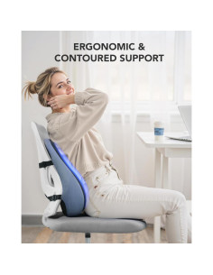 Almohada Lumbar HUANUO Espuma Viscoelástica Ajustable Negra 2