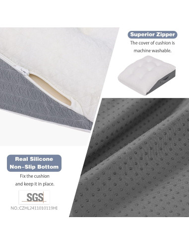 Almohada Elevadora de Piernas Baibu de Espuma Viscoelástica 60x46x15 cm