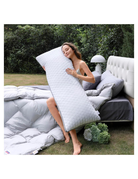 Almohada Corporal Completa Yuexiu 50.8x137.2 cm con Funda Blanca