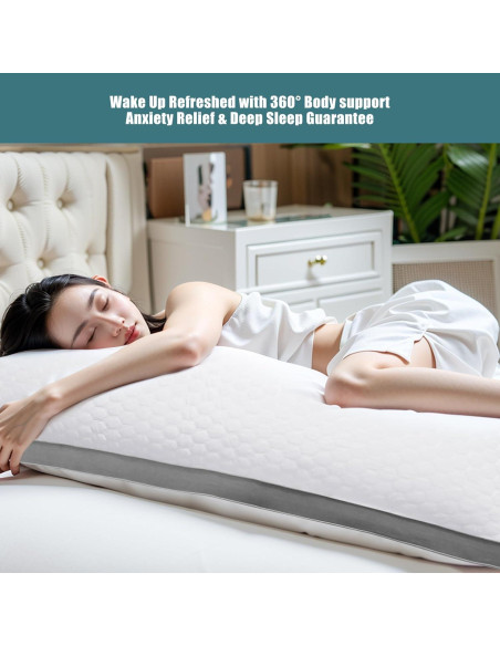 Almohada Corporal Completa Yuexiu 50.8x137.2 cm con Funda Blanca